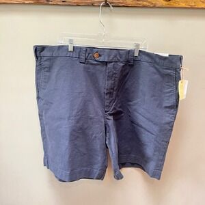 NEW Brooks Brothers Garment Dyed Shorts Flat Front Casual Blue Mens‎ Size 50